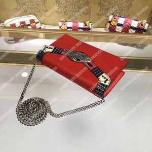 Gucci Lilith Leather Shoulder Bag Red - Image 7