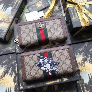 Gucci Ophidia GG Zip Around Wallet With Three Little Pigs - Image 8