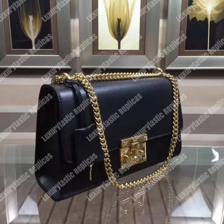 Gucci Padlock Leather Shoulder Bag Black - Image 8