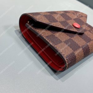 LV Victorine Wallet Damier Ebene Cerise Red - Image 5