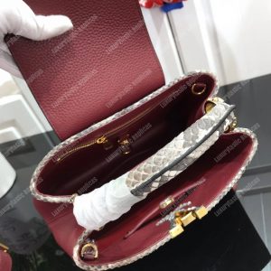 LV Capucines BB Taurillon Python Bordeaux - Image 5