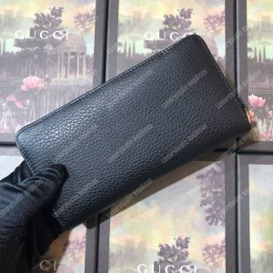 Gucci Leather Zip Around Wallet Black - Image 3