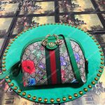 Gucci Ophidia GG Flora Small Shoulder Bag GG Supreme Green