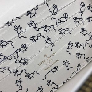 LV Twist Chain Wallet Catogram Dogs and Cats Black White - Image 9