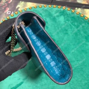 Gucci Emily Mini Micro Guccissima Bag Blue - Image 3