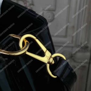 LV Montaigne MM Tote Bag Monogram Vernis Black - Image 7