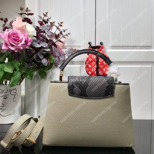 LV Capucines BB Taurillon Python Gris - Image 3