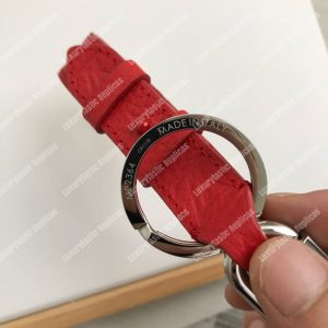 LV Harness Dragonne Bag Charm and Key Holder Taurillon leather Red - Image 5