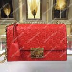 Gucci Padlock Medium Signature Shoulder Bag Red