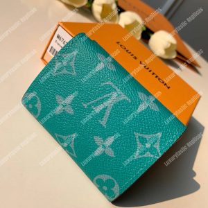 LV Discovery Compact Wallet K45 Taiga Monogram Vert - Image 9