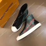 LV Tattoo Sneaker Boot Dameir Tartan Canvas Green