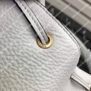 Prada Leather Bucket Bag White - Image 5