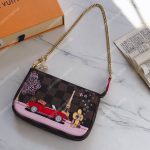 LV Mini Pochette Eiffel Tower Print