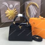 LV Capucines BB Crocodilien Brillant Noir