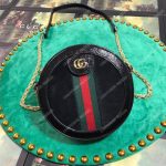 Gucci Ophidia Mini Round Shoulder Bag Black