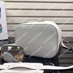 Prada Leather Bucket Bag White - Image 6