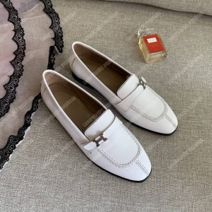 Hermes H Buckle Loafer White - Image 8