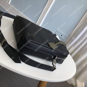 LV Armand Briefcase MM Black/Khaki Green - Image 3