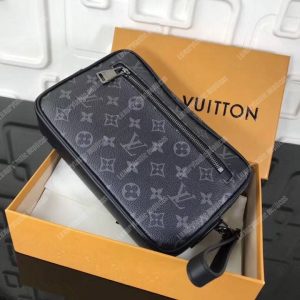 LV Kasai Clutch Monogram Eclipse - Image 8