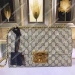 Gucci Padlock Medium Full GG Supreme Bees Shoulder Bag