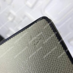 LV Brazza Wallet Taiga Leather Silver - Image 7