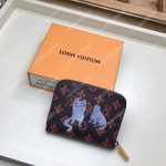 LV Zippy Coin Purse Catogram Dogs and Cats Brown Orange