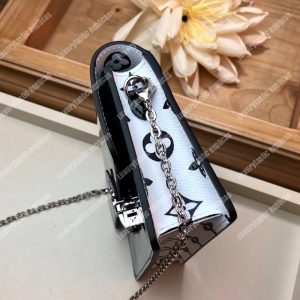 LV Cherrywood Chain Wallet Patent Leather Monogram Noir - Image 9