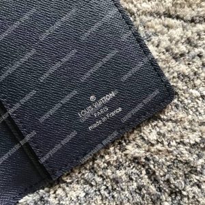 LV Brazza Wallet Epi Leather Navy Blue - Image 10