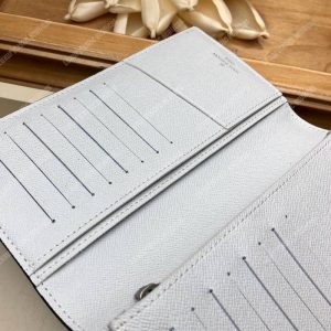 LV Brazza Wallet K45 Taiga Monogram Blanc - Image 5