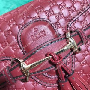 Gucci Emily Mini Micro Guccissima Bag Red - Image 6