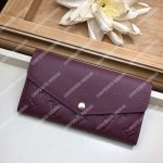 LV Sarah Wallet Monogram Empreinte Leather Raisin Purple