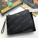 Gucci Leather Pouch with Gucci Logo