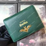 Gucci Garden Leather Wallet Green with Bat