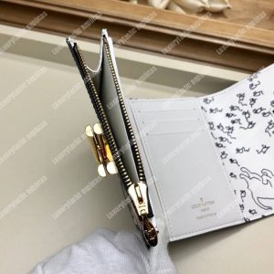 LV Twist Compact Wallet Catogram Dogs and Cats Black White - Image 5