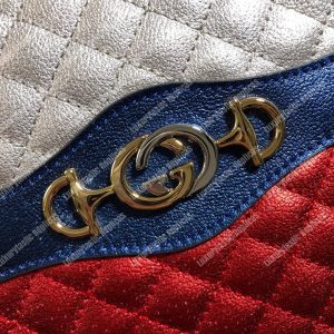 Gucci Laminated Leather Small Shoulder Bag Red/White - Image 8