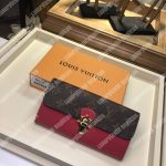 LV Cherrywood Wallet Patent Leather Fuchsia