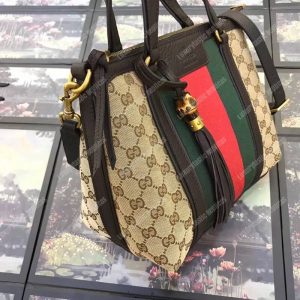 Gucci Rania Convertible Top Handle Bag Web GG Canvas Small - Image 6