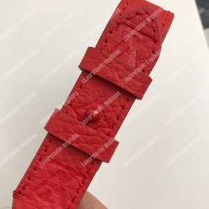 LV Harness Dragonne Bag Charm and Key Holder Taurillon leather Red - Image 7