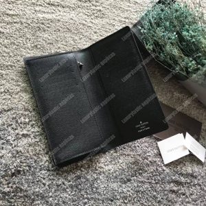 LV Brazza Wallet Taiga Leather Noir Gris - Image 10