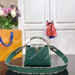 LV Capucines Mini Taurillon Python Emeraude