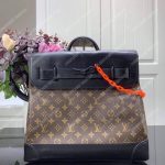 LV Steamer PM Taiga Leather Monogram Brown