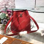 LV Lockme Bucket Red Braided