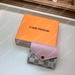 LV Zoé Wallet Damier Azur Eau de Rose Pink
