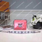 LV Twist PM Monogram Vernis Leather Rose Poudre