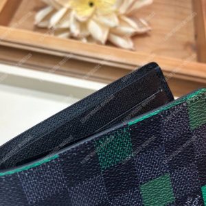 LV Slender Wallet Damier Graphite Pixel Green - Image 8