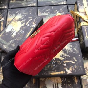 Gucci GG Marmont Zip Around Wallet Chevron Red - Image 7