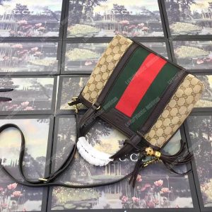 Gucci Rania Convertible Top Handle Bag Web GG Canvas Small - Image 7