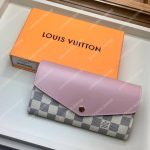 LV Sarah Wallet Damier Azur Eau de Rose Pink