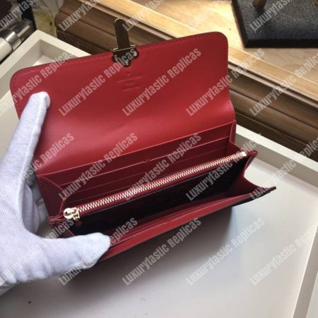 LV Cherrywood Wallet Patent Leather Red - Image 9
