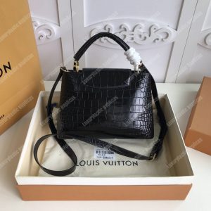 LV Capucines Mini Crocodilien Mat Black - Image 3